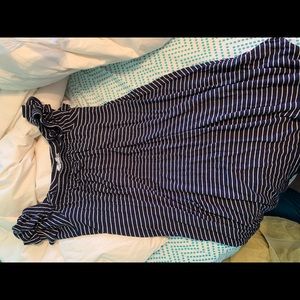 stripped off the shoulder summer dress